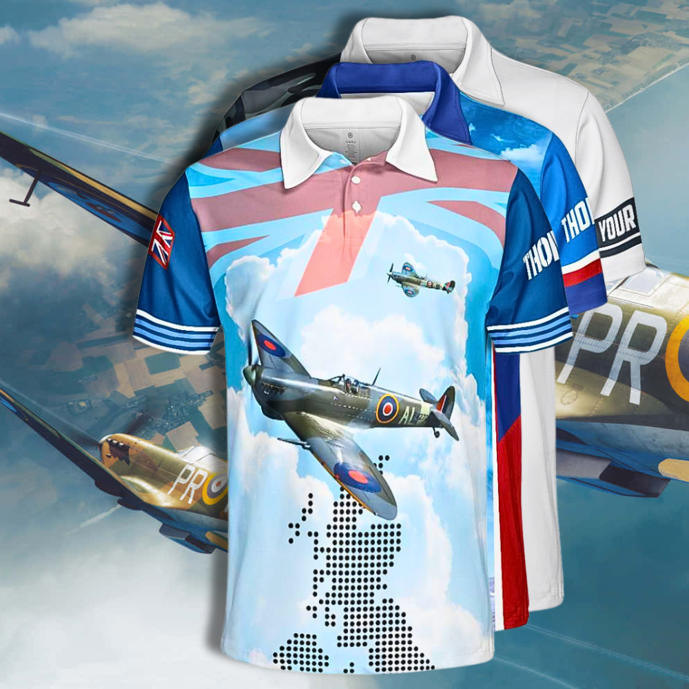 Royal Air Force "Lest We Forget" Full-Print Polo Shirt