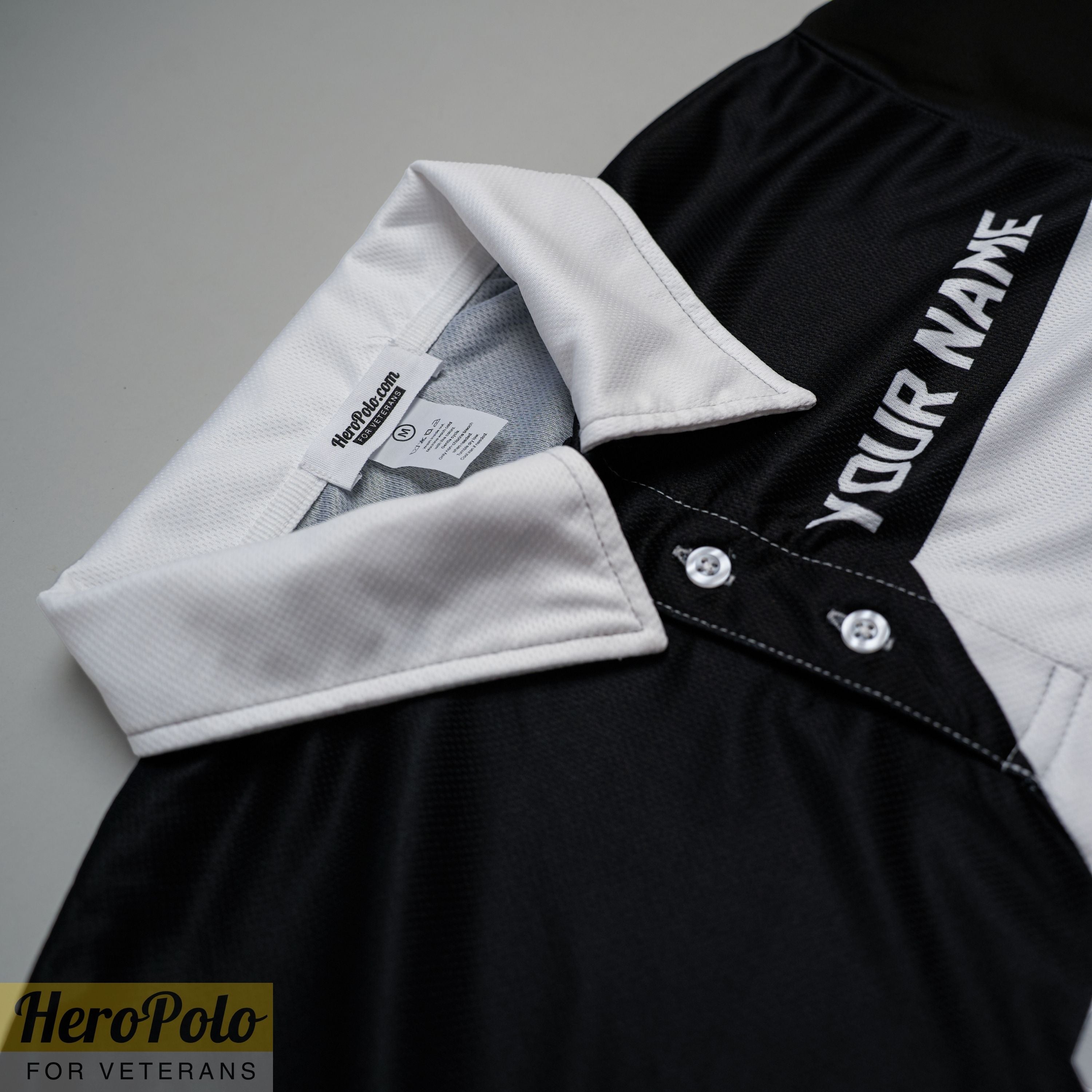 HP190_Veteran Remembrance "Lest We Forget" Full-Print Polo Shirt