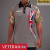 HP176_UK I AM A Veteran Remembrance "Lest We Forget" Full-Print Polo Shirt